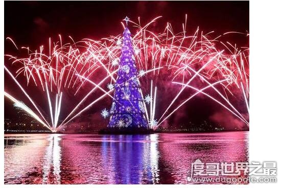 世界上最大的人工圣诞树 巴西圣诞树打破记录(高85米/重542吨)