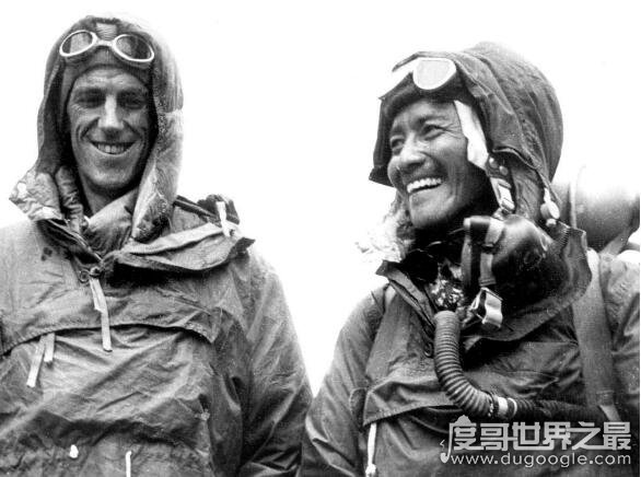 世界上第一个登上珠峰的人 埃德蒙希拉里(1953年与同伴登顶)