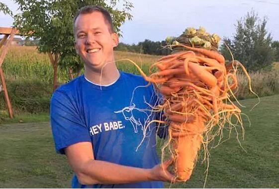 世界上最大的红萝卜 长1米/重20斤(最长胡萝卜5.48米)