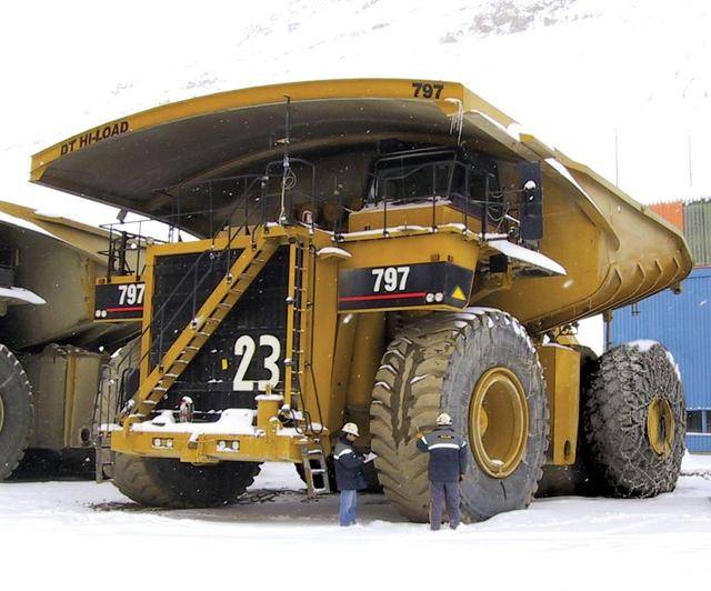 卡特彼勒矿车 世界上最大的矿车高达7.2m长达15m